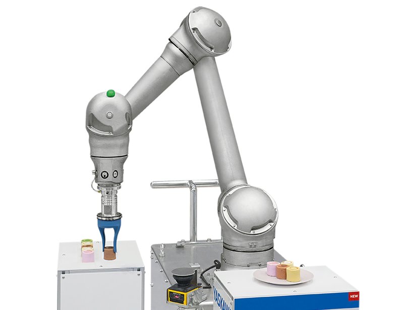 Hybrider Cobot in branchenspezifischer Ausführung für die Lebensmittel- und Pharmaindustrie (Bild: Yaskawa).
