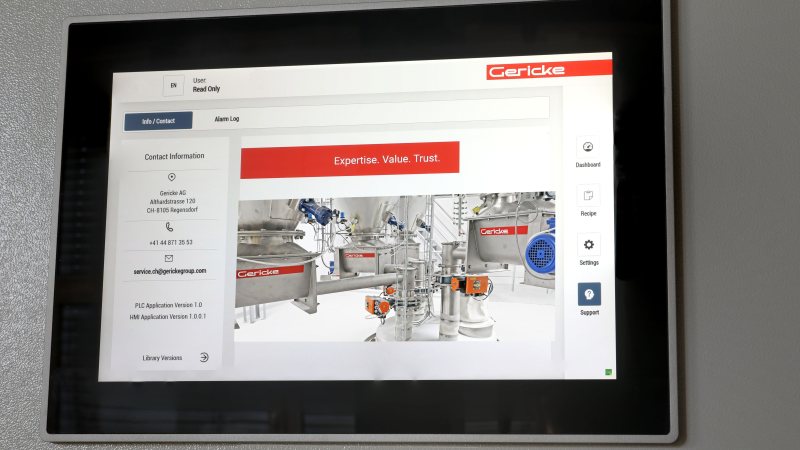 Dosiersteuerung mit Bedienpanel (Bild: Gericke).
