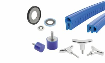 Kantenschutzprofile, Gummipuffer oder T-Griffe sind als FDA-konforme Teile erhältlich (Bild: Kipp).