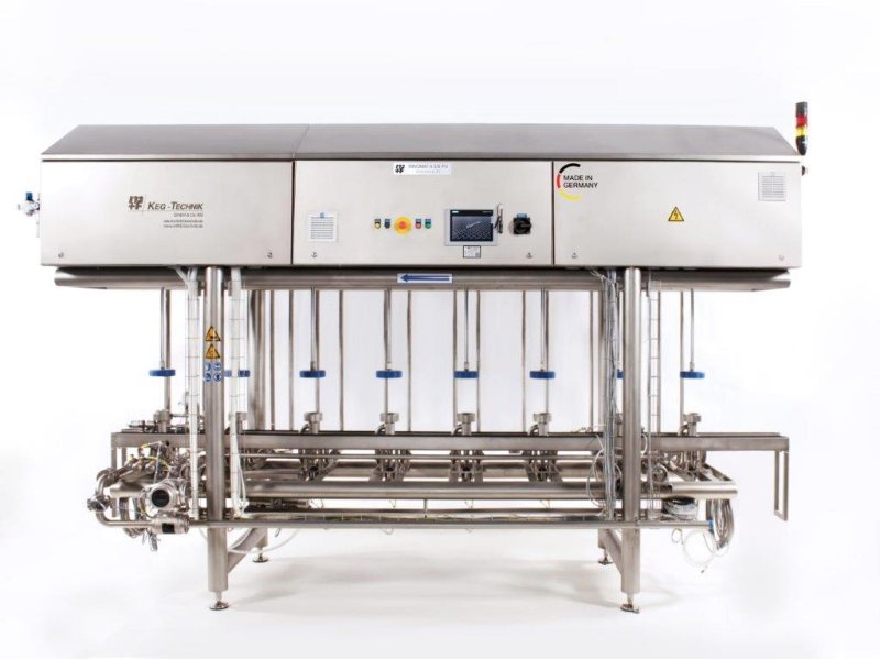 Das Hygienic Design der Reinigungs- und Abfüllanlagen für Kegs wurde weiter optimiert (Bild: m+f).