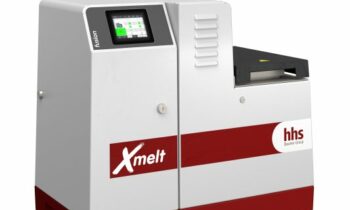 Mit seiner hohen Schmelzleistung von bis zu 14 kg Hotmelt-Klebstoff pro Stunde deckt die Basisversion bereits 90 Prozent der Anwendungen ab (Bild: Baumer hhs).