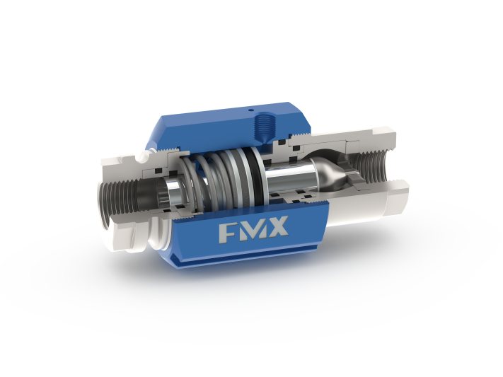 Die Ventile der Reihe »FMX« sind kompakt und bieten eine hohe Durchflussrate (Bild: müller co-ax).