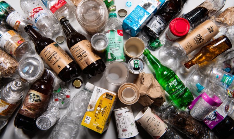 Gängige Getränkeverpackungen und Verschlüsse aus Glas, Kunststoff, Karton und Aluminium: Die PPWR zwingt zum Umdenken bei Verpackung und Entsorgung (Bild: Schäfer).