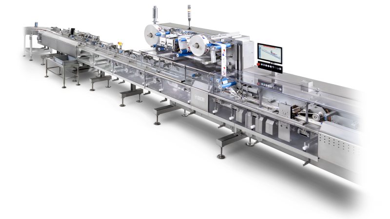Die Schlauchbeutelmaschine bietet eine hohe Leistung und verarbeitet auch Papierfolien (Bild: Sacmi).