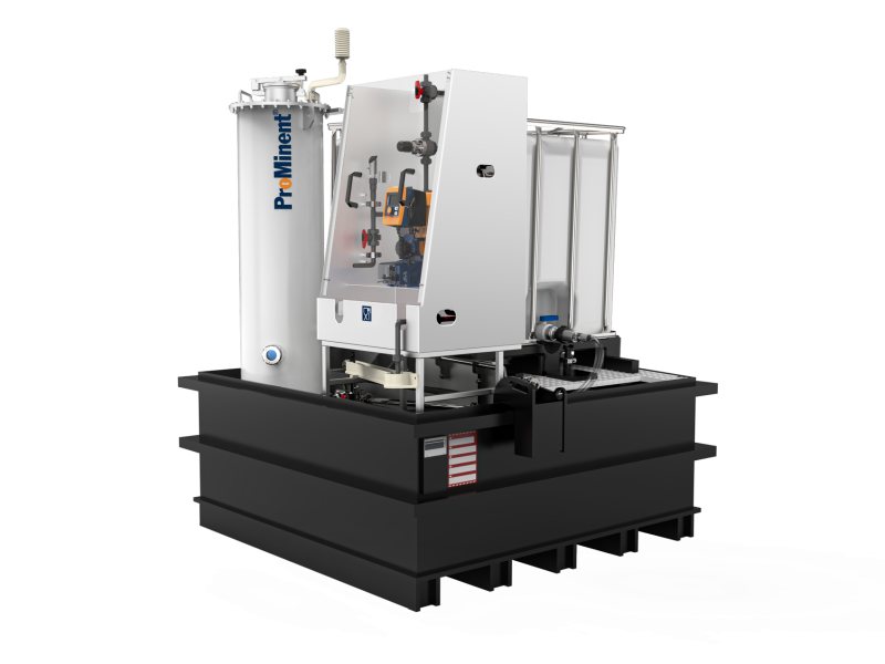 Die neue Dosier- und Entleerungsstation (Bild: ProMinent).