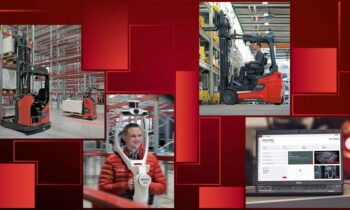 Auf dem Logimat-Messestand werden Automatisierungslösungen, KI-Anwendungen, digitale Systeme sowie neue Stapler und Lagertechnikgeräte gezeigt (Bild: Linde Material Handling).