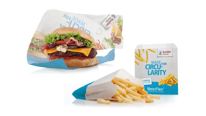 Das PFAS-freie Papier ist eine moderne Lösung für die Systemgastronomie (Bild: Koehler-Gruppe).