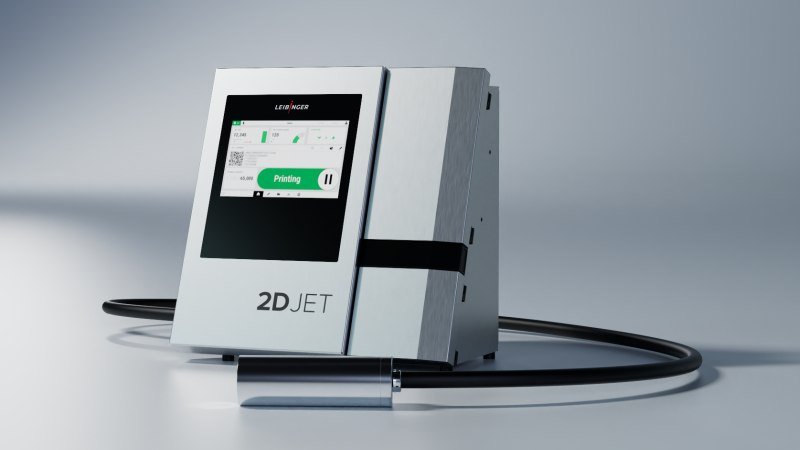 Das Gerät druckt GS1-konforme 2D-Codes mit Druckgeschwindigkeiten bis 120 m/min (Bild: Leibinger).