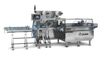 Die Schlauchbeutelmaschine in Washdown-Ausführung ist für hygienekritische Produktionsbereiche und intensive Reinigungszyklen ausgelegt (Bild: Ulma).