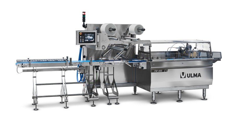 Die Schlauchbeutelmaschine in Washdown-Ausführung ist für hygienekritische Produktionsbereiche und intensive Reinigungszyklen ausgelegt (Bild: Ulma).