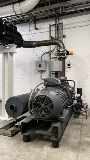 Die trockene, berührungslose Schraubentechnologie arbeitet ohne Betriebsflüssigkeiten im Verdichtungsraum (Bild: Busch Vacuum Solutions).
